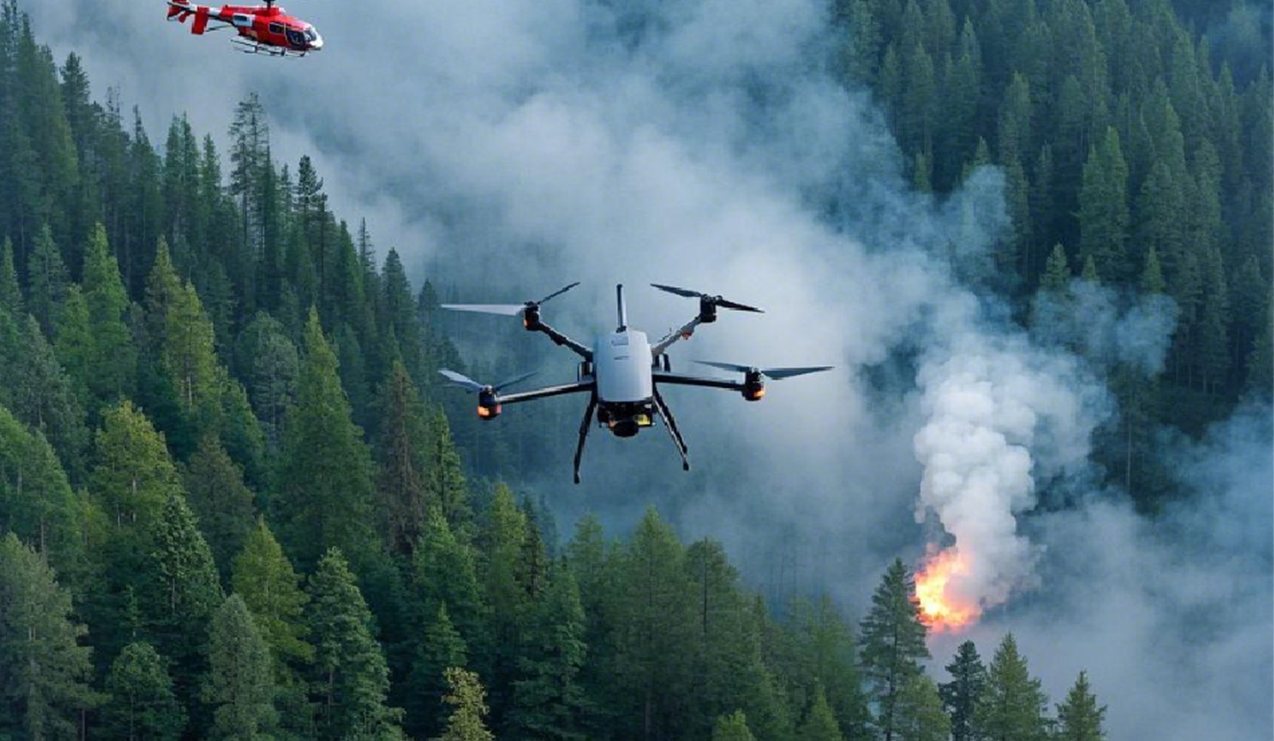 Algorithm for low-altitude control with forestry