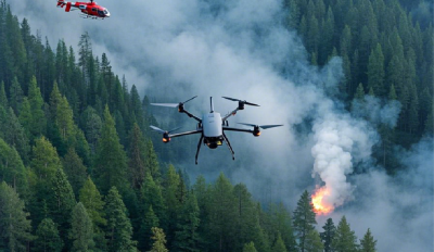 Algorithm for low-altitude control with forestry